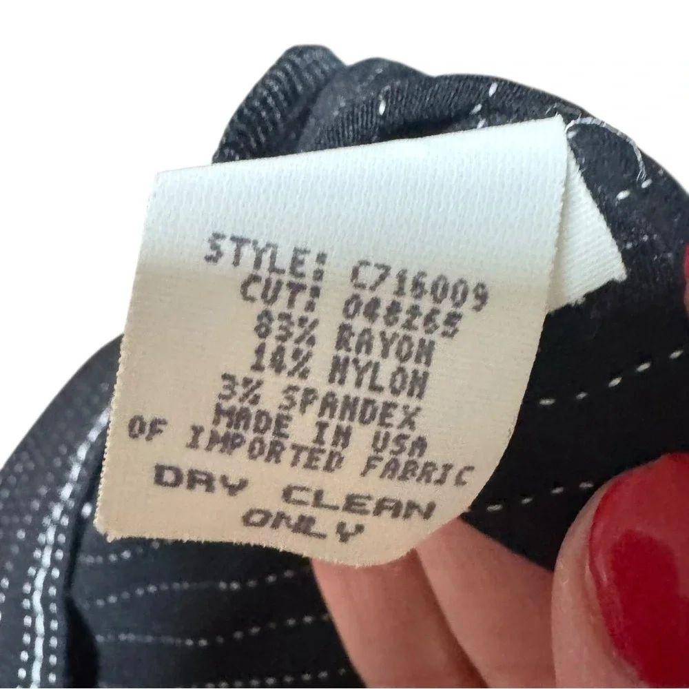 Y2K 90s Black‎ Button Up White Stitching Railroad Utility Stripes Western Grunge - Picture 11 of 11